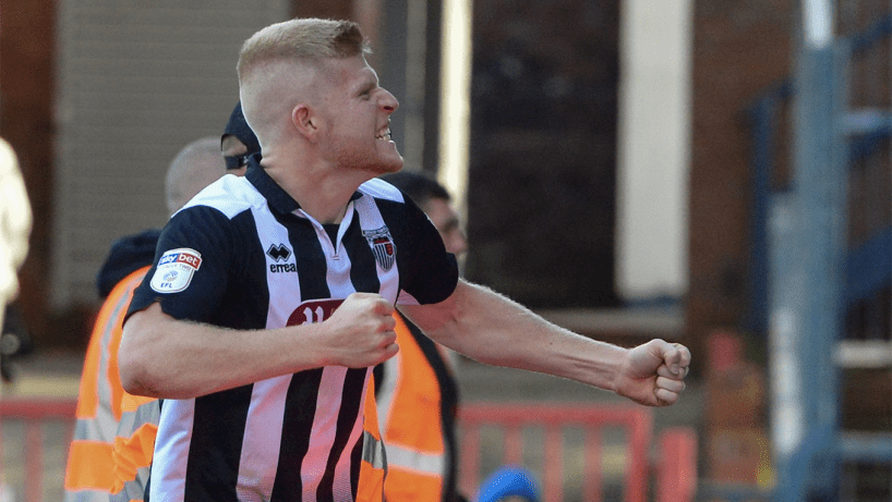 Grimsby Town in action against Oldham Athletic