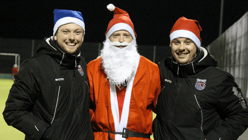 Youth team Coach's dress up for Christmas