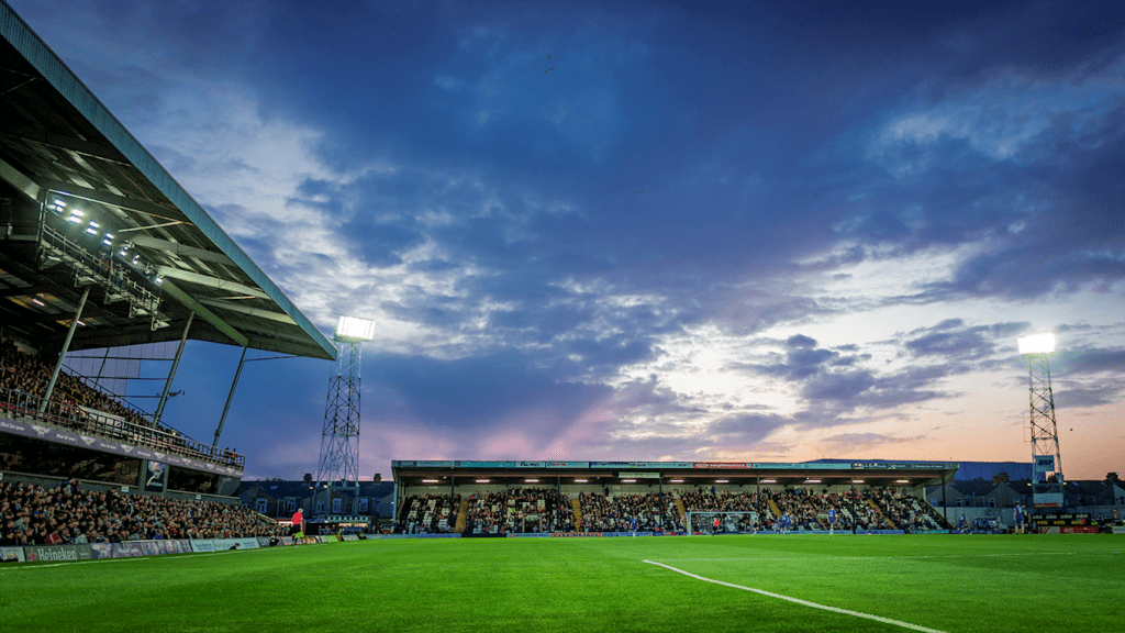 Blundell Park at night