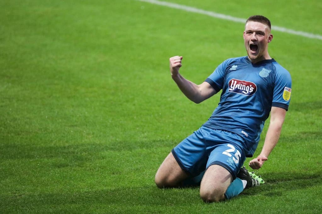 Mattie Pollock celebrating a goal