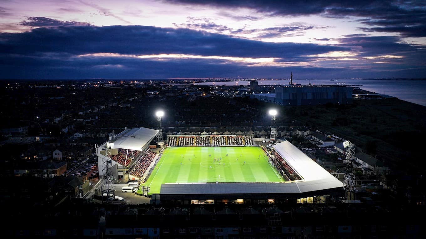 Blundell Park Drone Image At Night
