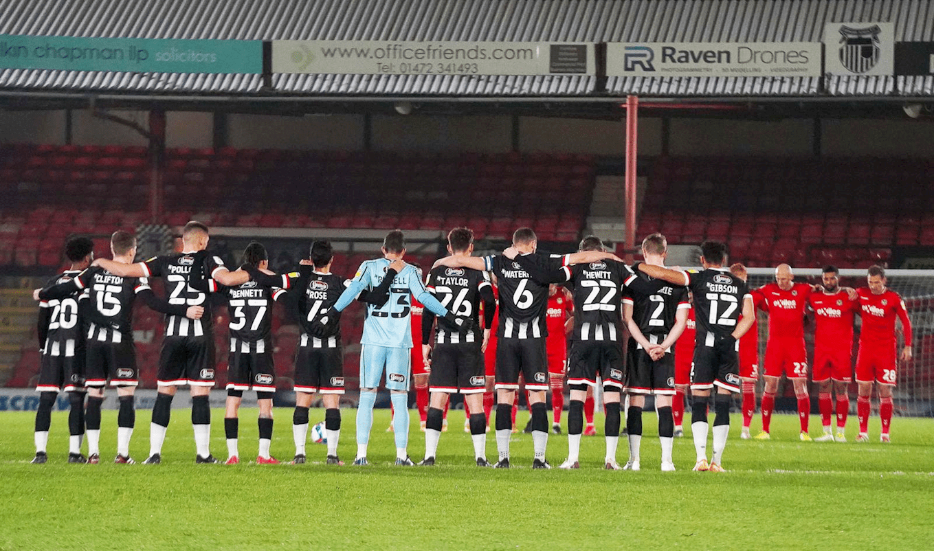 Grimsby Town against Newport County