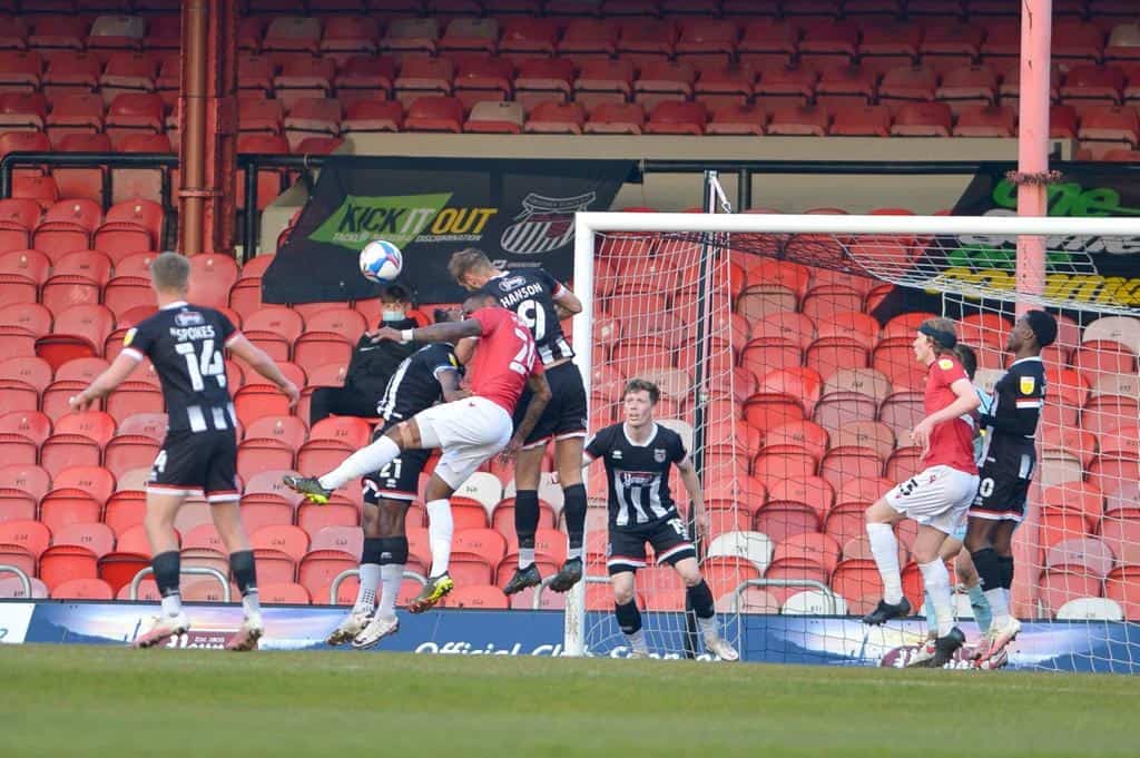 Grimsby Town against Morecambe