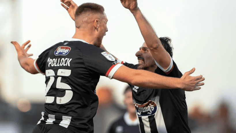 Two Players celebrating a goal