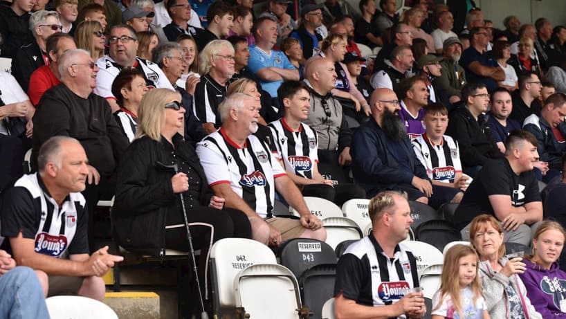 GTFC fans at blundell Park