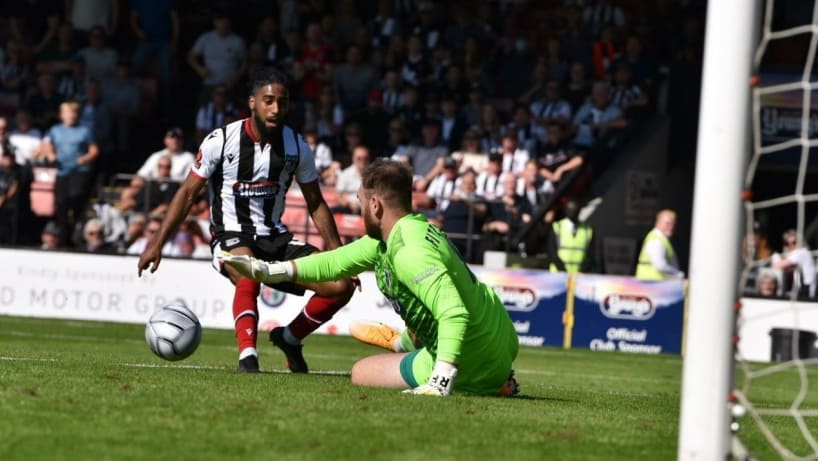 Grimsby Town in action against Weymouth