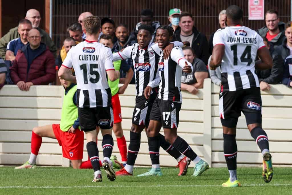 GTFC in action against bromsgrove sporting