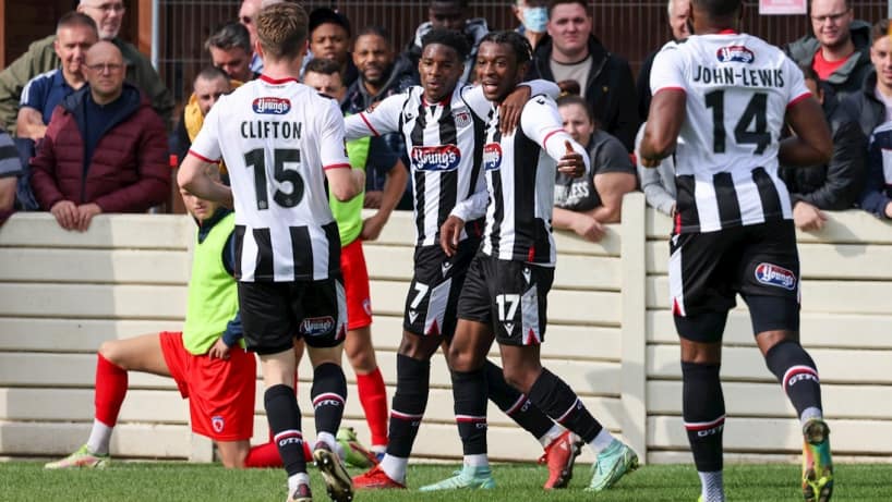 GTFC in action against bromsgrove sporting