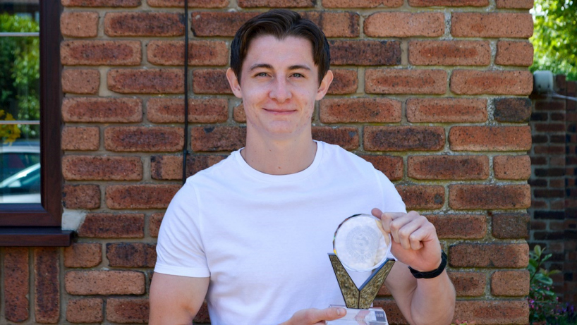 Max Wright with his PFA player of the year