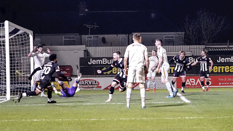 grimsby town players in action