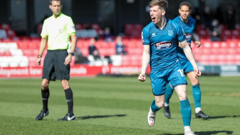 grimsby town players in action