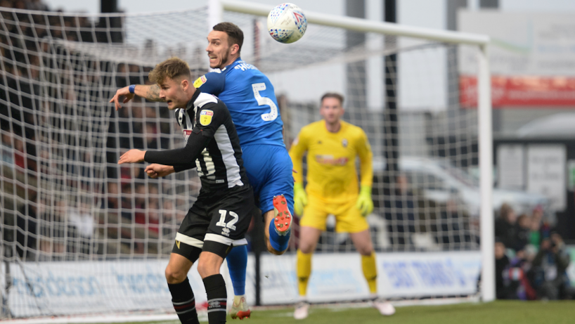 grimsby town players in action