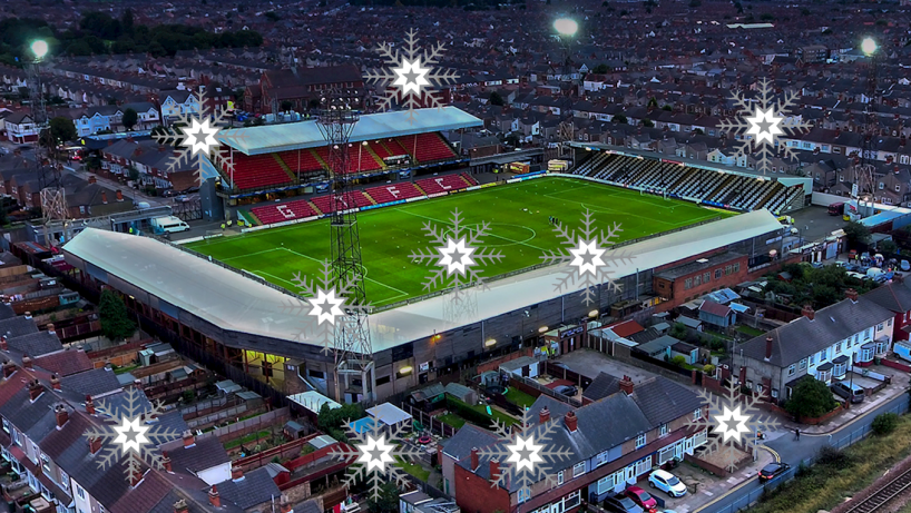 drone shot of blundell park