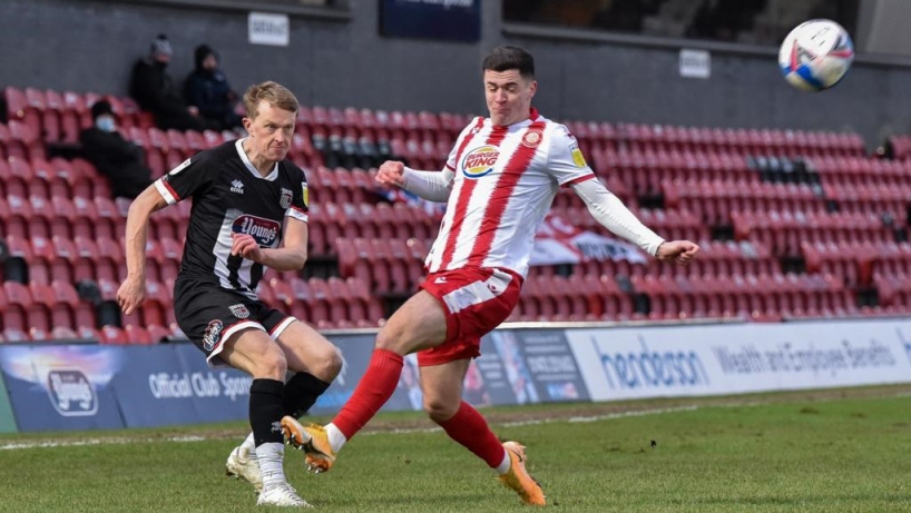 grimsby town players in action