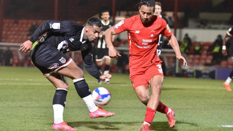 grimsby town players in action