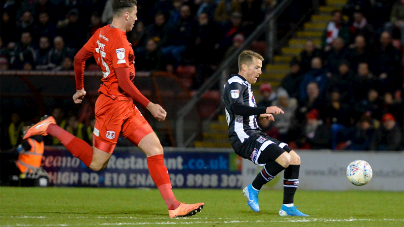 grimsby town players in action