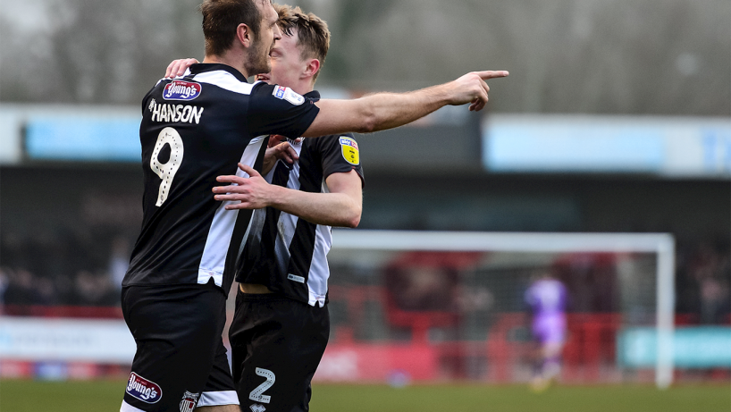 grimsby town players in action