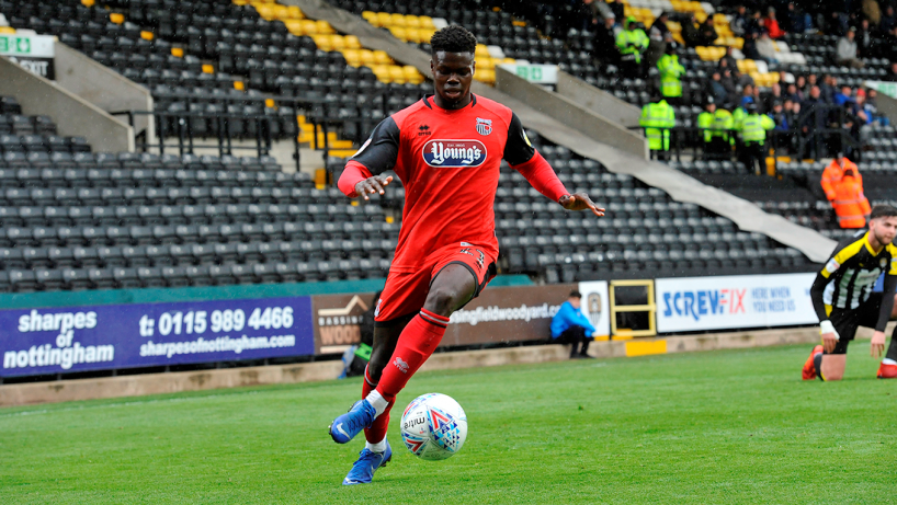 Grimsby town players in action