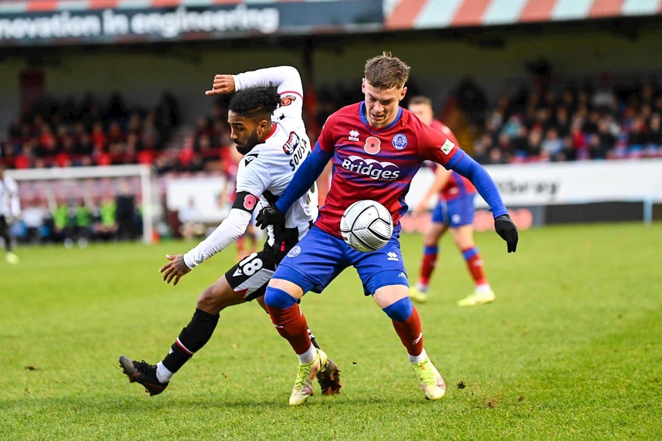 Erico Sousa in action against Aldershot Town