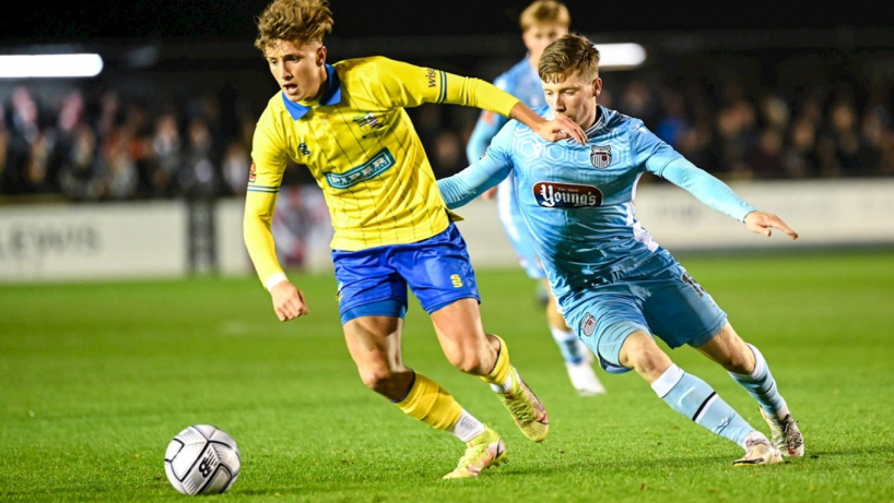 Harry Clifton in action against Solihull Moors