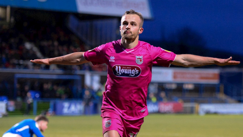 Charlie Vernam celebrating a goal