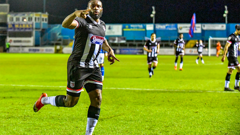 Grimsby town players in action