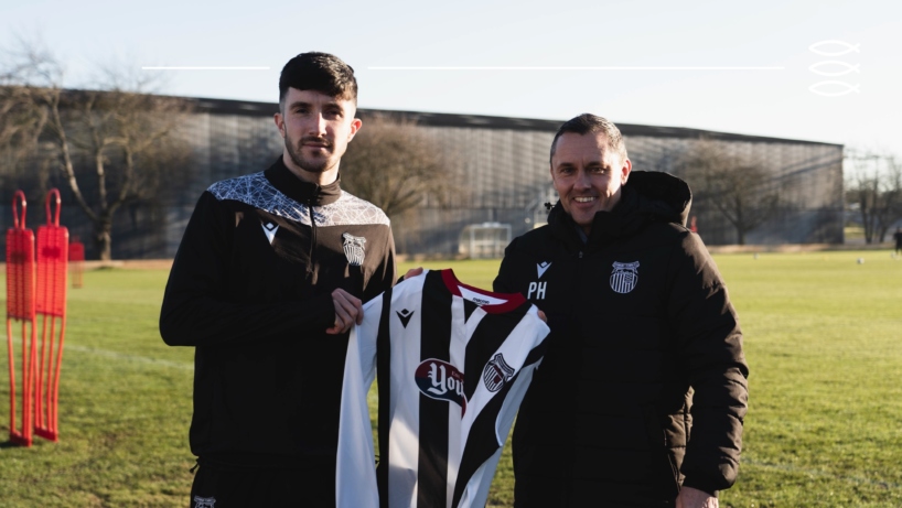 Danny Amos with Manager Paul Hurst