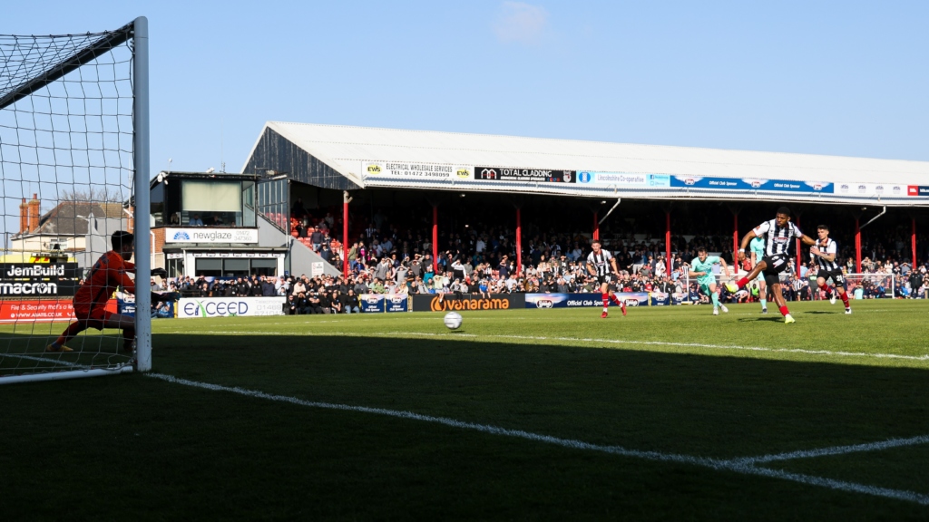 Tristan Abrahams Scores A Last Minute Penalty Against Torquay