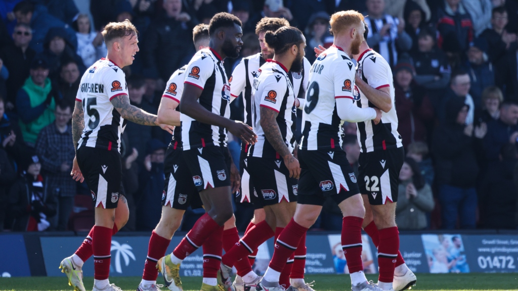 Mariners Squad Celebrate A Goal Against Torquay
