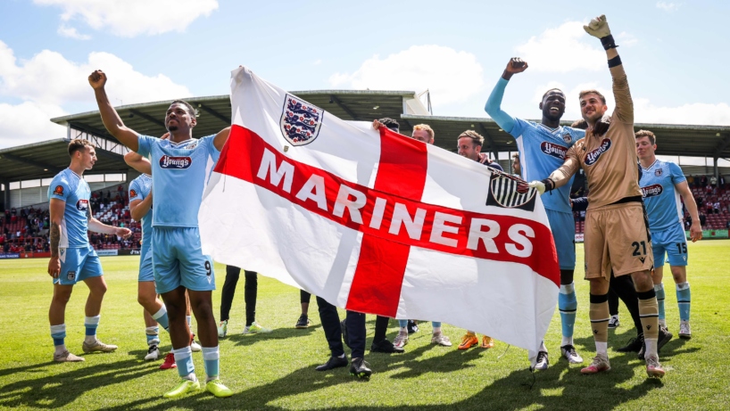 The mariners celebrate getting into the play off final