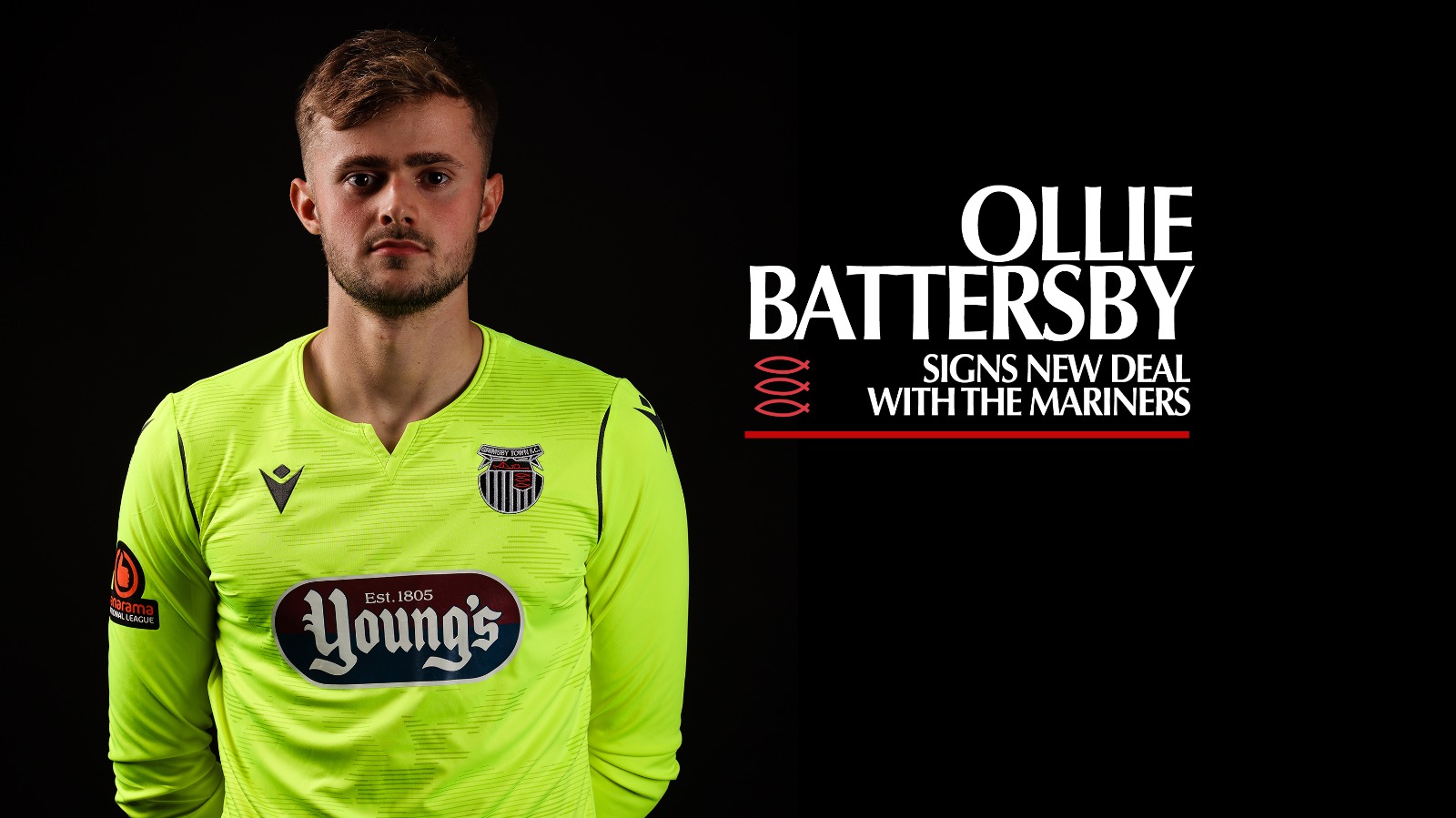 Ollie Battersby it the goalkeeper kit\