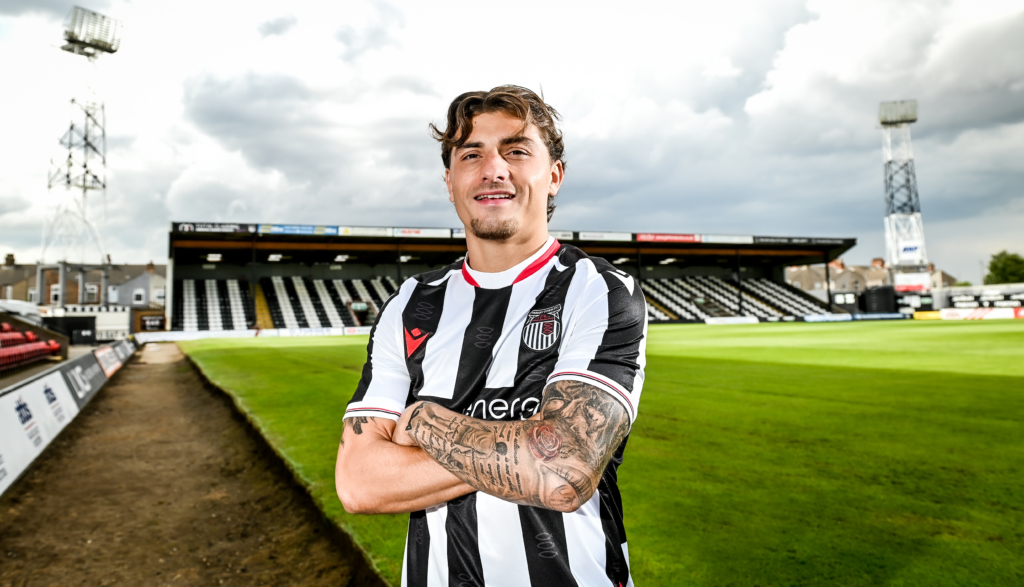 Otis Khan in the new GTFC Home shirt