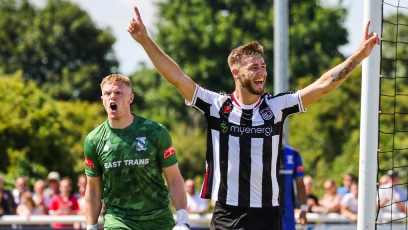 McAtee celebrates his goal against Cleethorpes Town